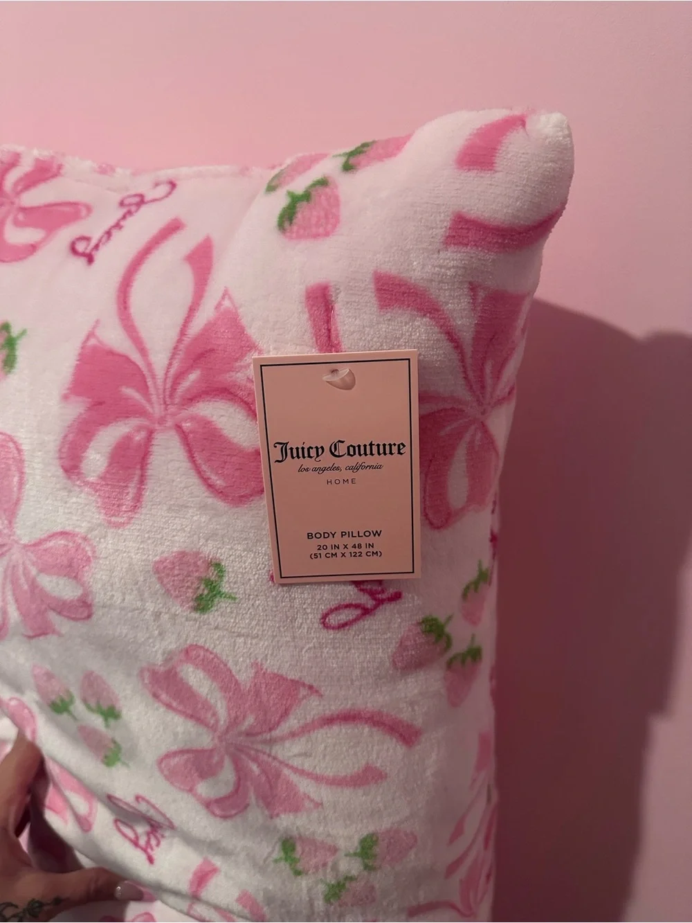 NWT Juicy Couture Berry Sweet Pink Body Pillow🎀🍓